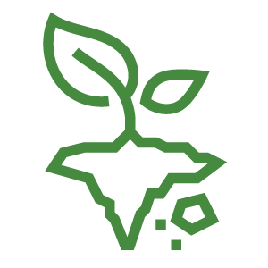 outline of a plant in soil depicting weeding